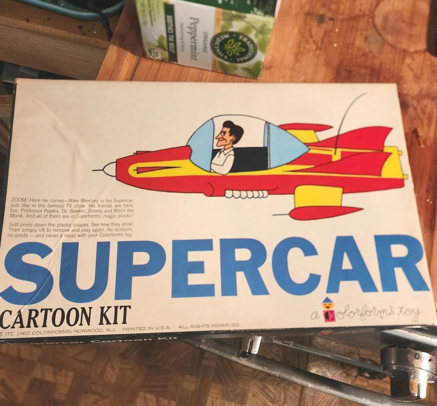 Scarce '62 Vintage SUPERCAR CARTOON KIT COLORFORMS   GERRY ANDERSON