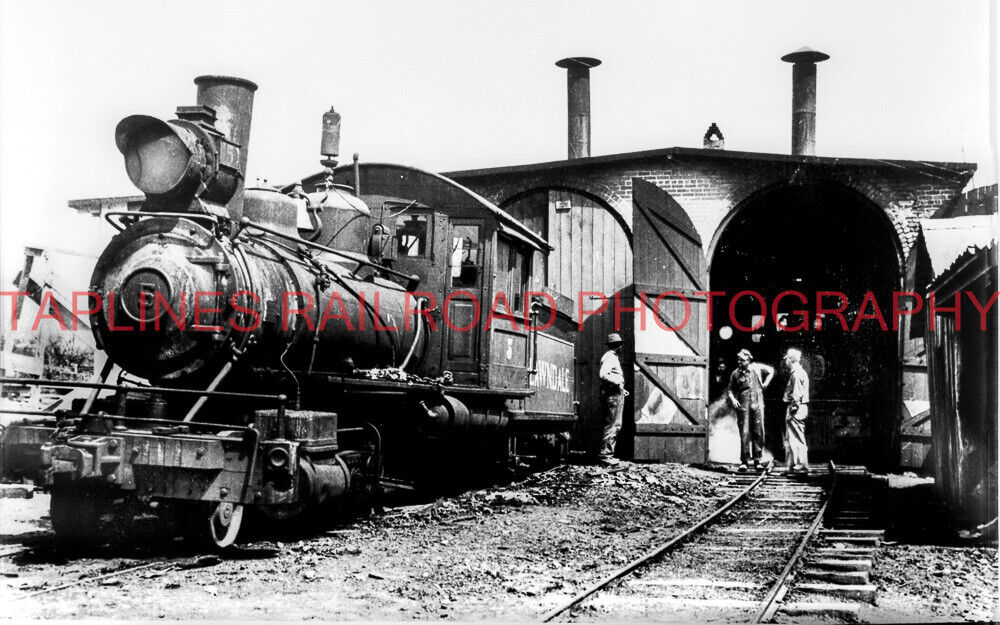 Lawndale #5 2-8-0 Vulcan at the engine house, Lawndale, NC NEW 5X8 PHOTO
