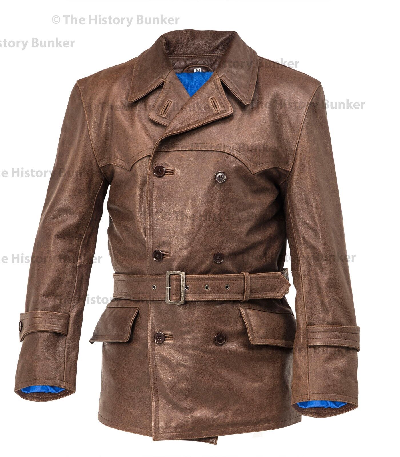 WW1 German fighter pilots leather coat BROWN - made to order