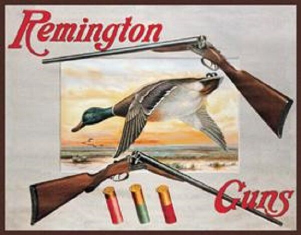 Remington Shotguns Vintage TIN SIGN Metal Firearms Gunshop Poster