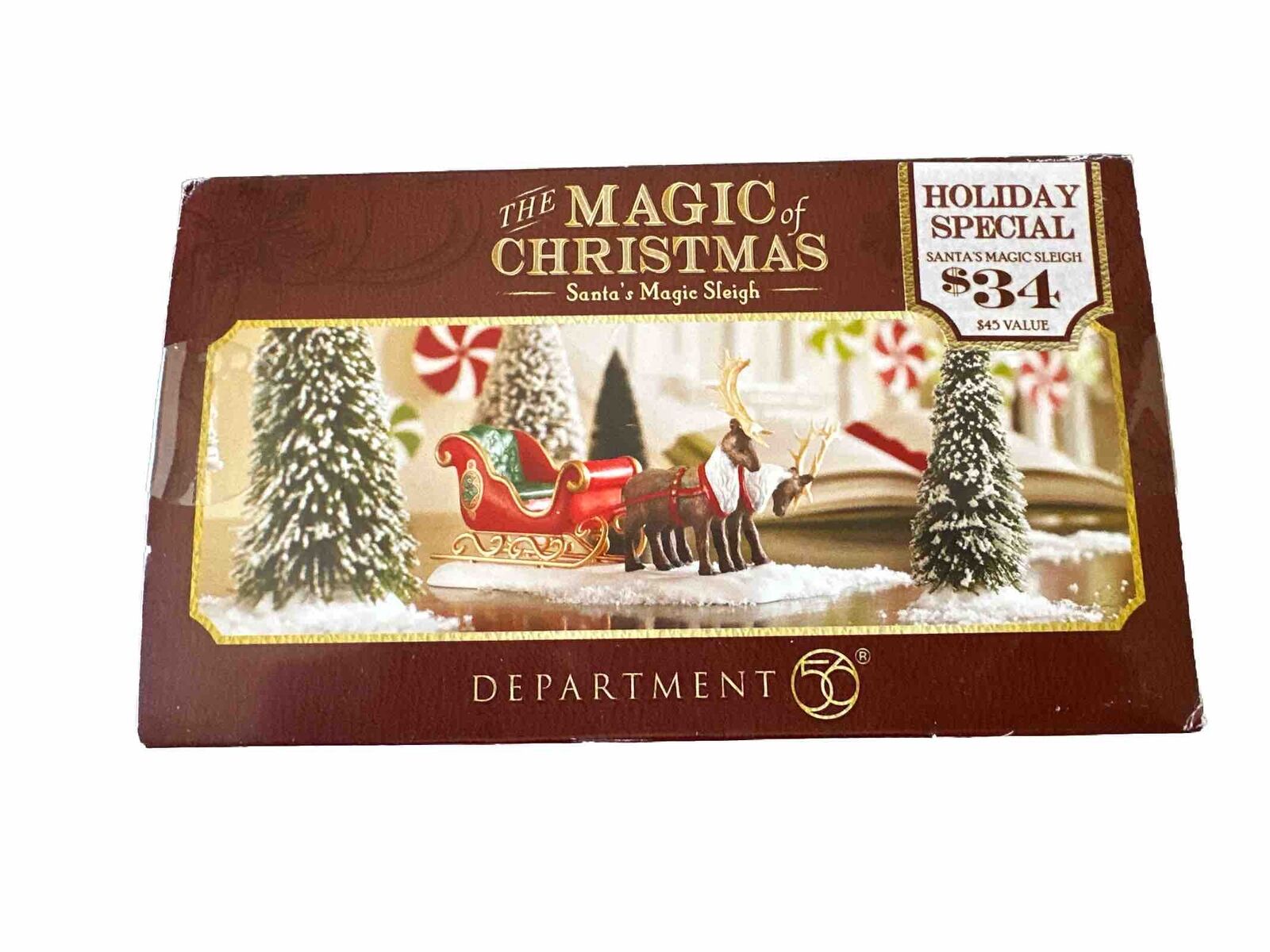 Dept 56 Santa's Magic Sleigh #4042422 The Magic of Christmas Snow Village