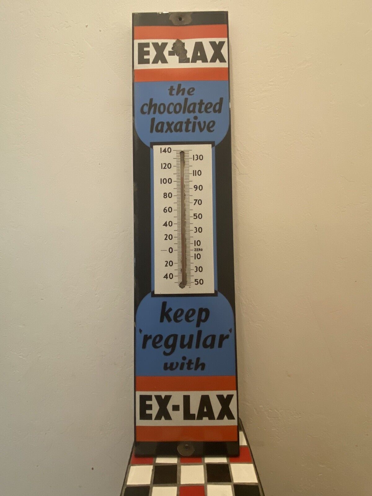 Ex Lax The Chocolate Laxative Thermometer 36”x 8”