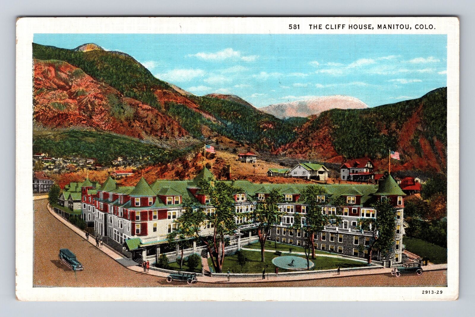 Manitou CO-Colorado, The Cliff House, Antique, Vintage Souvenir Postcard