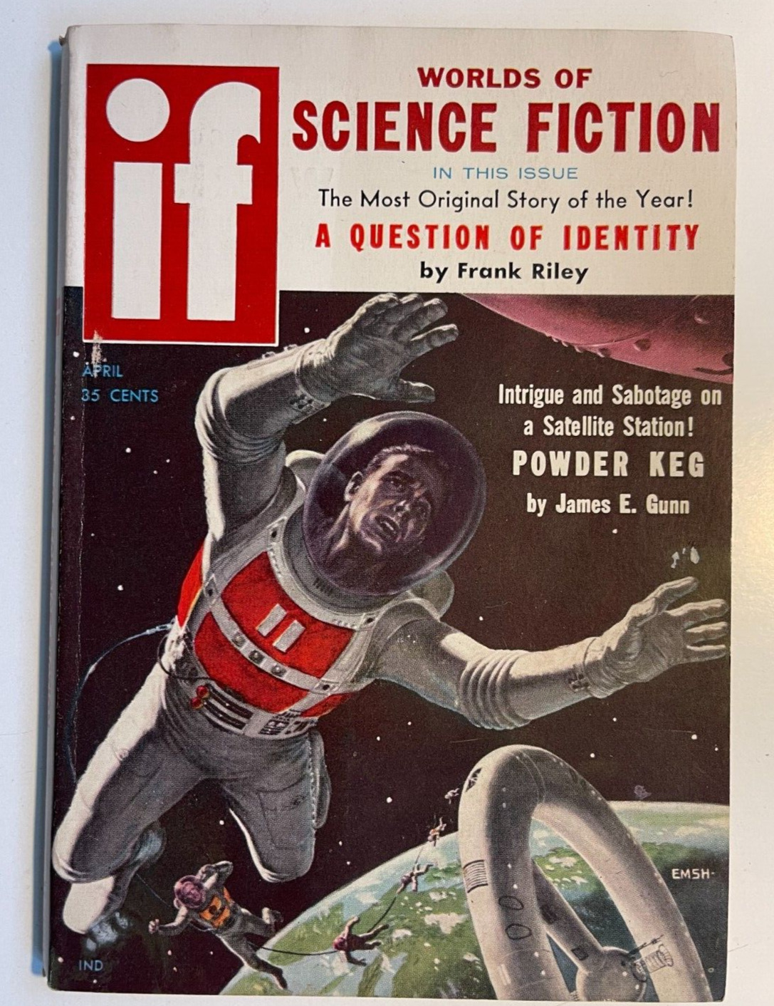 IF Worlds of SCIENCE FICTION digest Vol 8, no. 3 APRIL 1958  Cover ED EMSH
