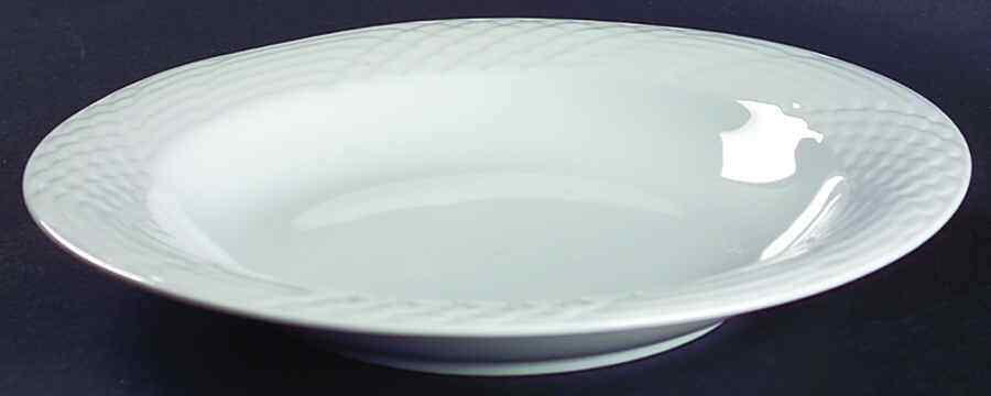 China Pearl Solitaire Rimmed Soup Bowl 1779720