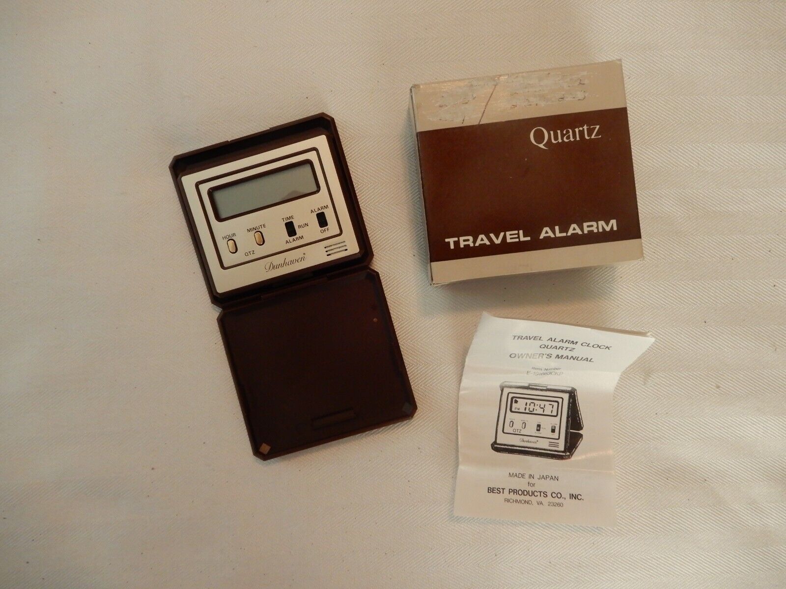 Vintage Dunhaven Travel Alarm Clock