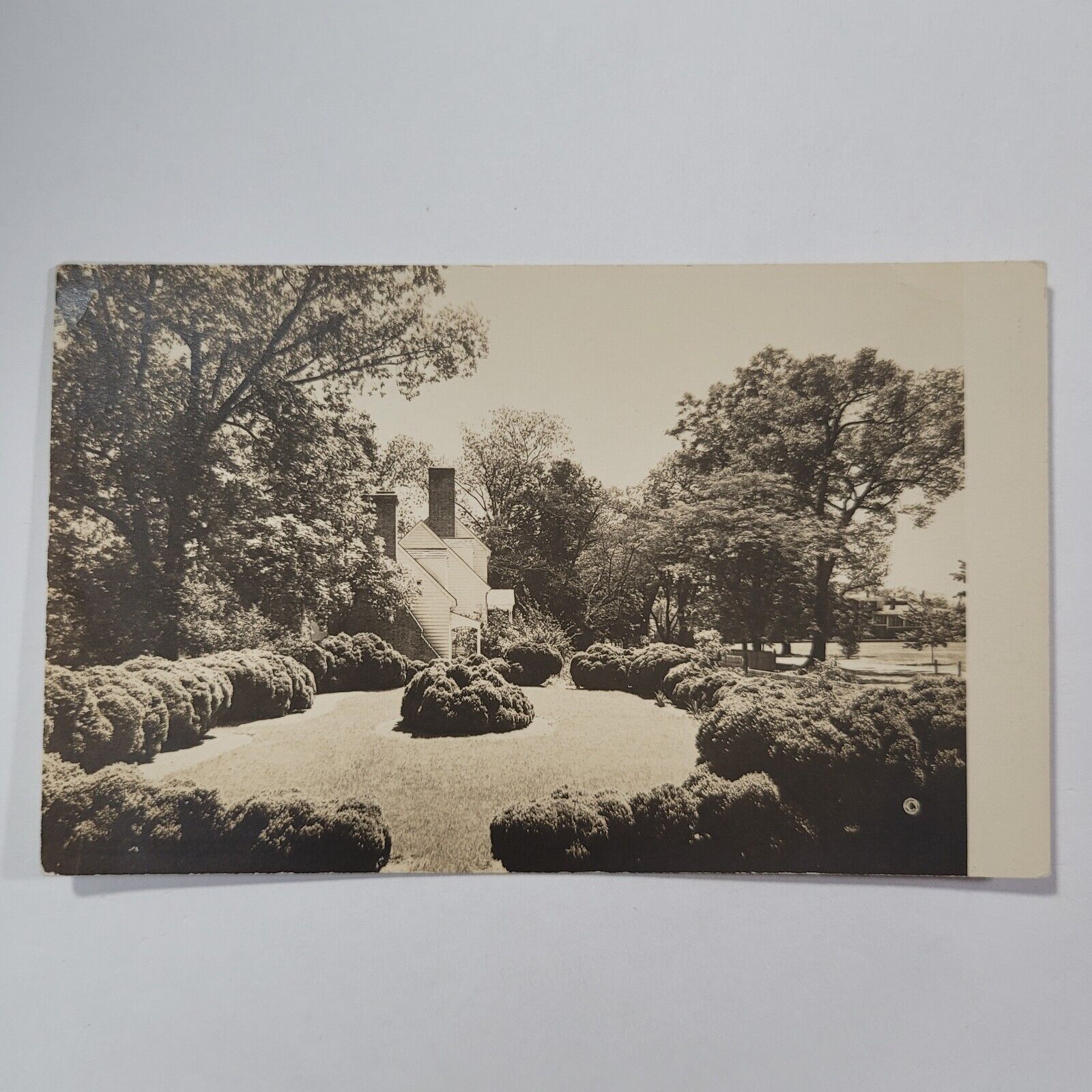 St. George Tucker House & Garden Williamsburg Virginia Vintage RPPC Postcard