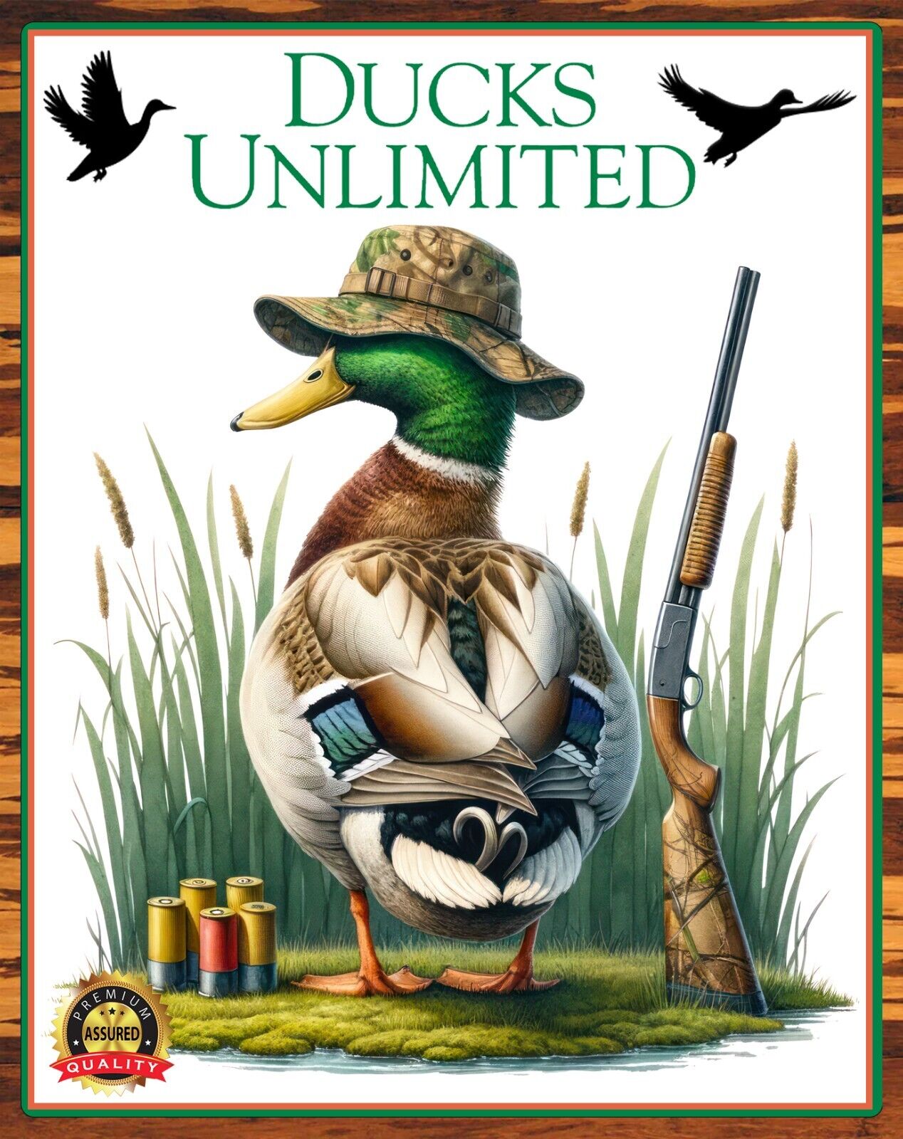 Ducks Unlimited - Mallard Duck - Rare - Metal Sign 11 x 14