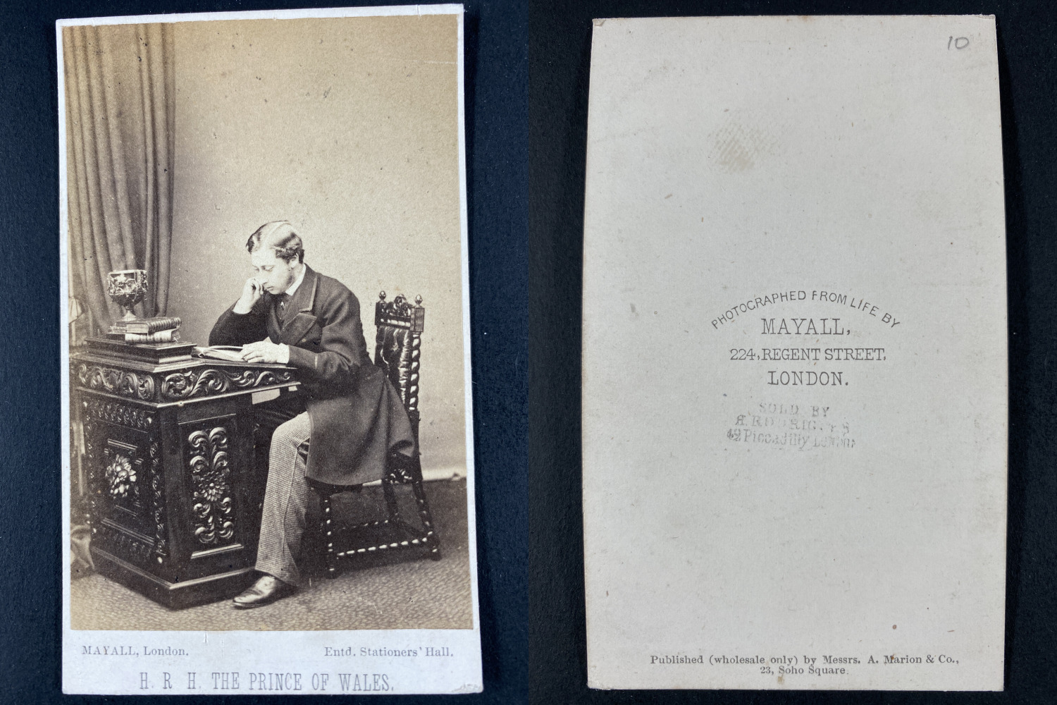 Mayall, London, King of the United Kingdom Edward VII Vintage cdv albumen print Tirag