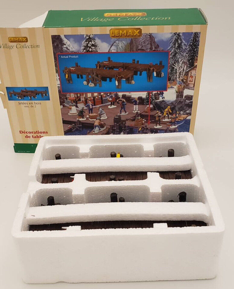 2001 Lemax Village Collection- Wooden Piers #14644 Retired Christmas