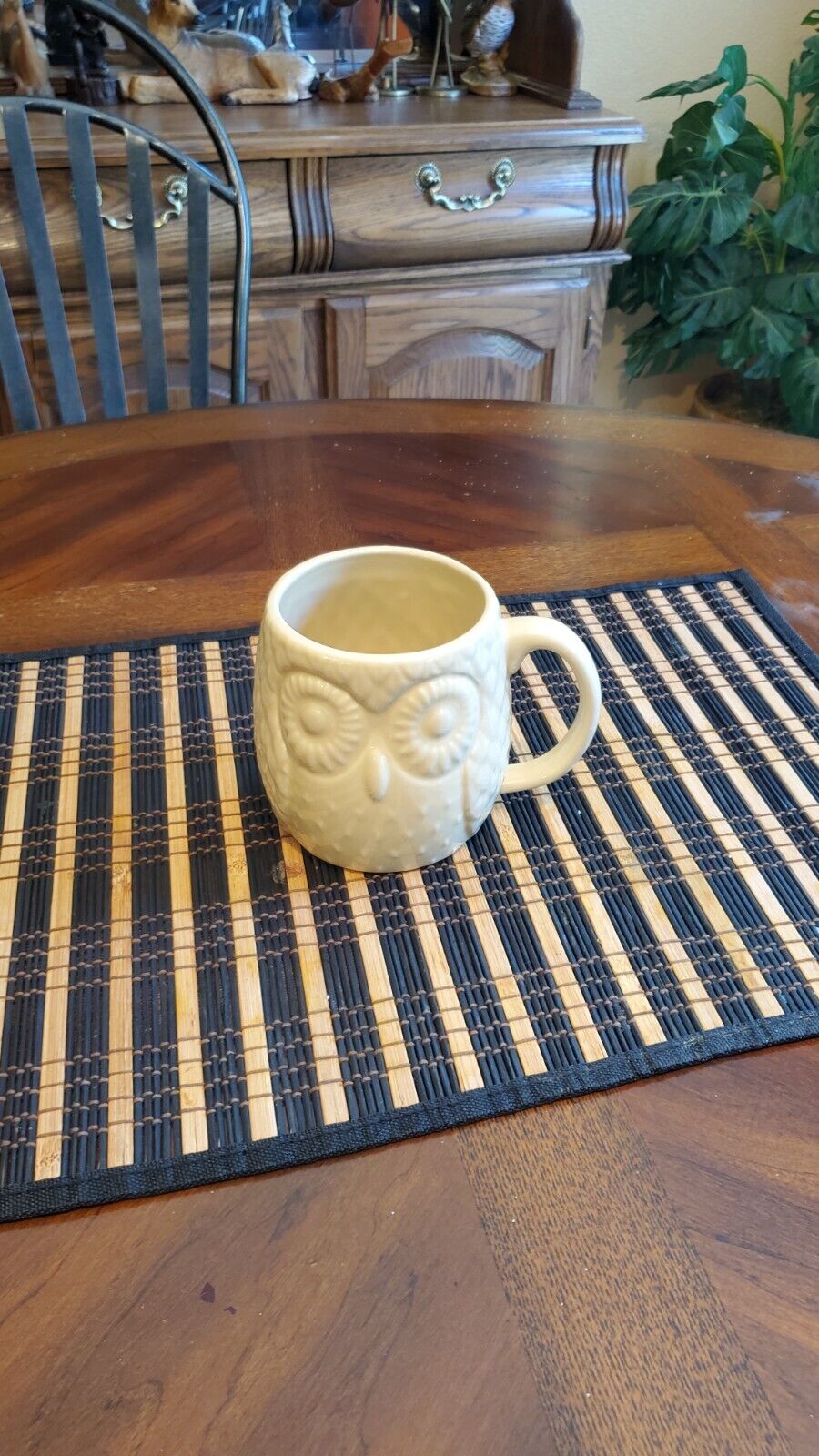 Beige Ceramic OWL Coffee Cup by West Helm - A set of 2 Mugs