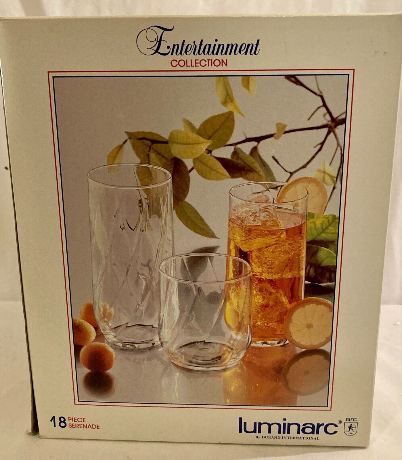 Luminarc Entertainment Collection Glasses Brand New Un-Opened Box Durand