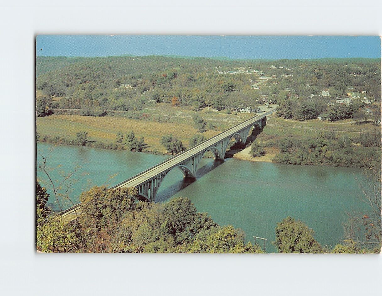 Postcard View from Baptist Hill Lake Taneycomo Branson Missouri USA