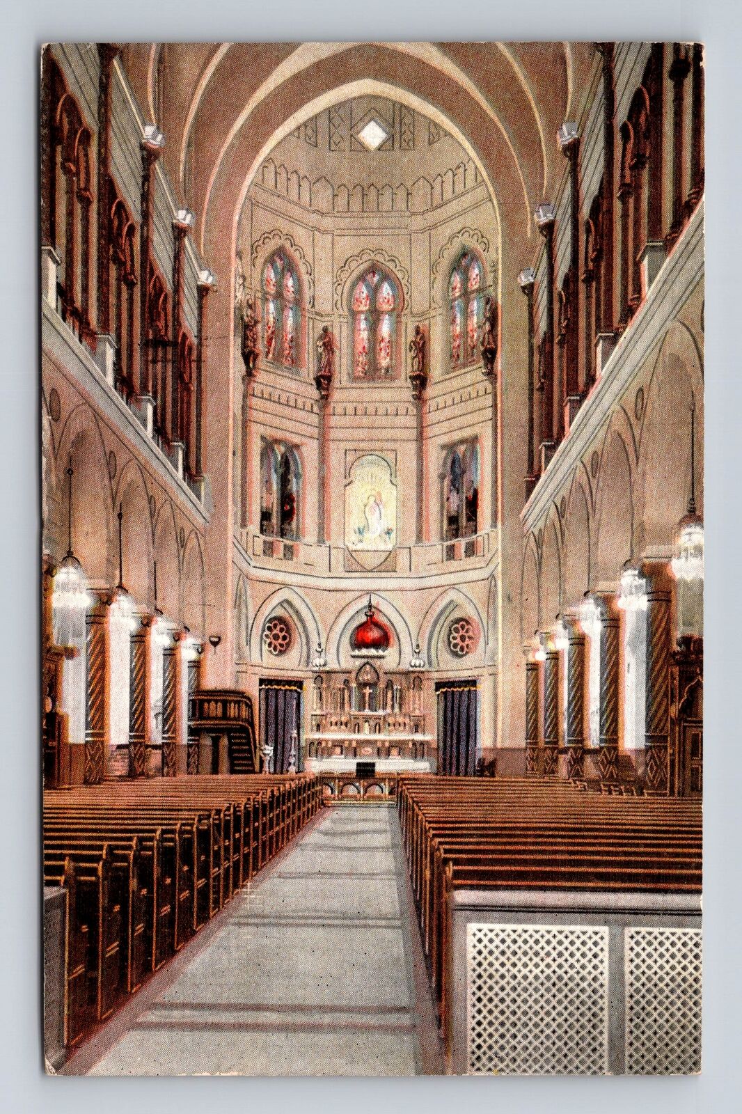 New Orleans LA-Louisiana, Church of Immaculate Conception, Vintage Postcard