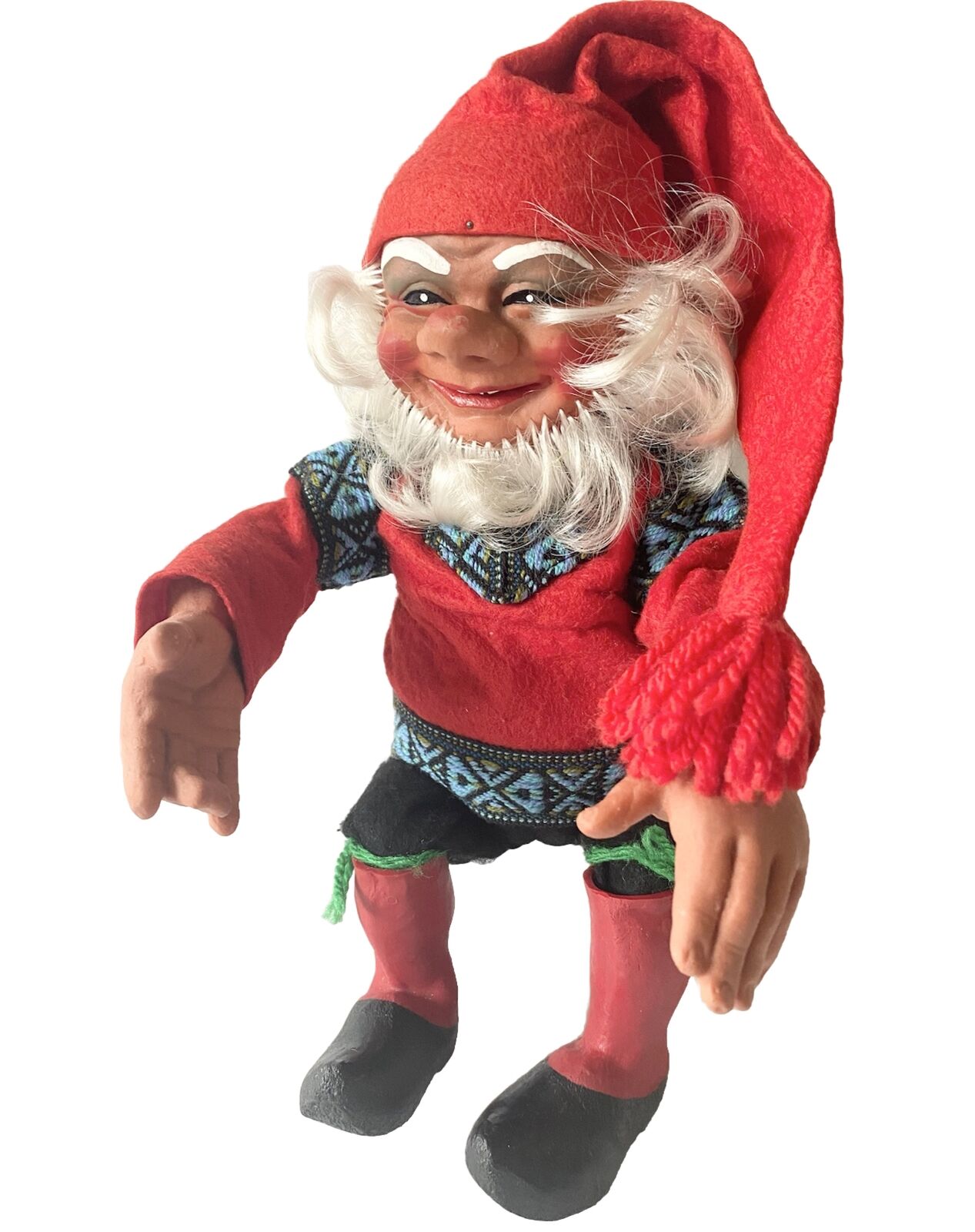 Vintage Arne Hasle St Claus NIsse Elf Norway Christmas Rubber Troll Gnome Norge