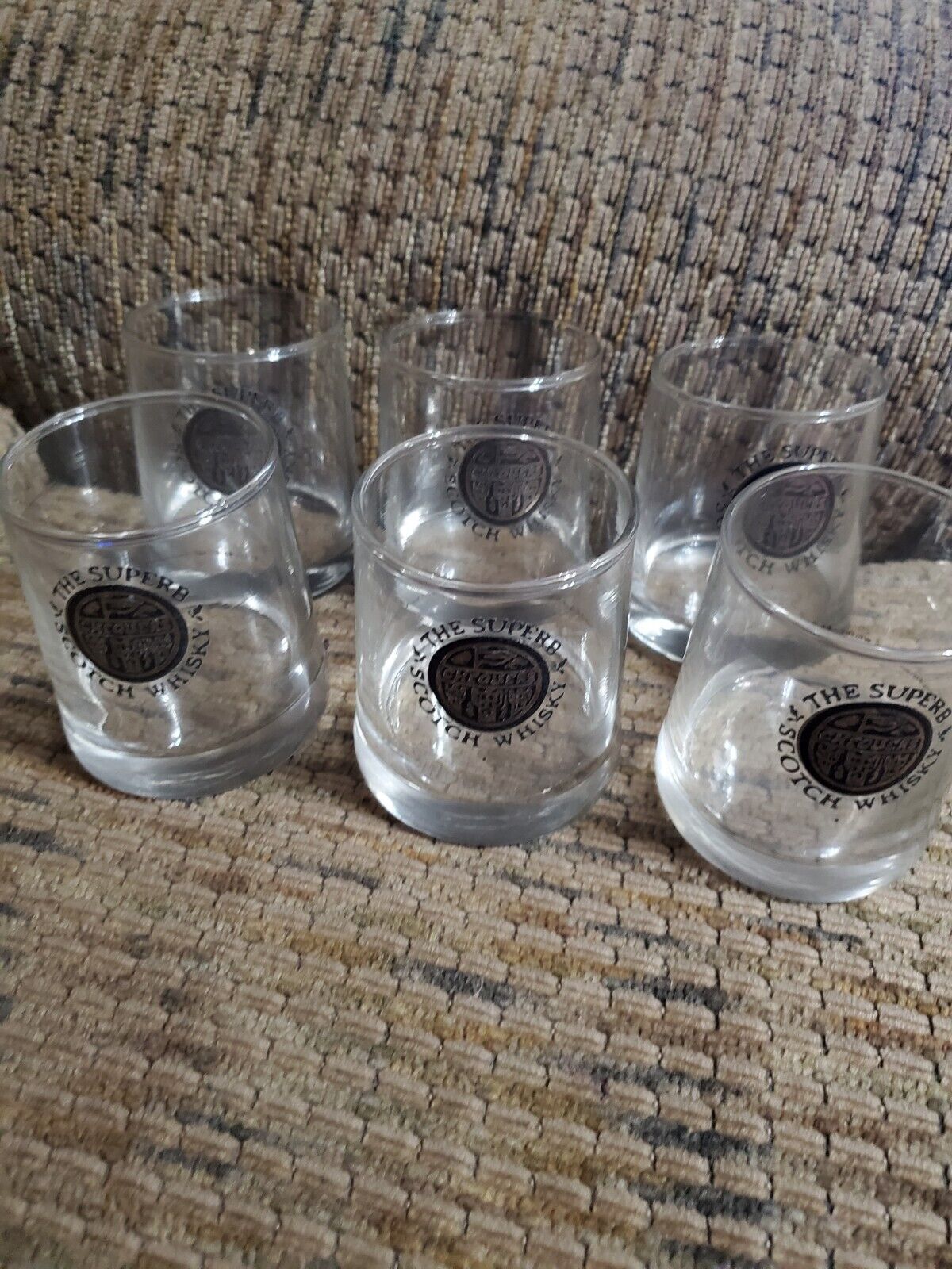 Chequers The Superb Scotch Whisky Lot of 6 Tumbler Whisky Glasses 