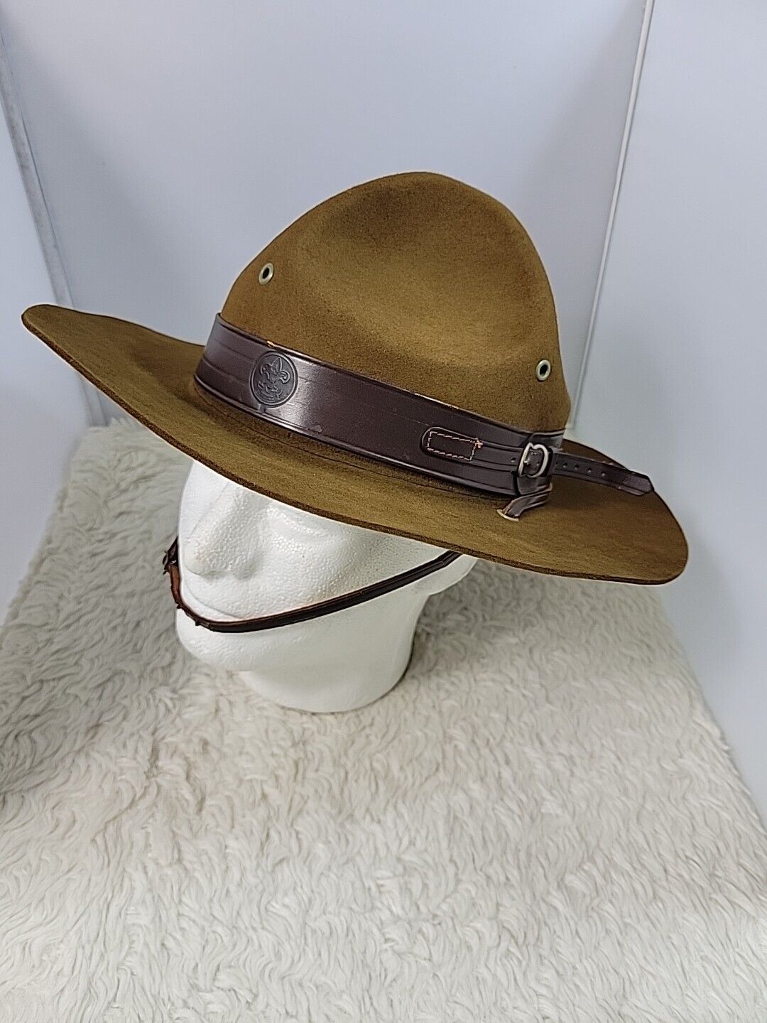Vintage Stetson Scout Master Hat Perfect Oval Boy Scouts of America 7 1/4 Hiking