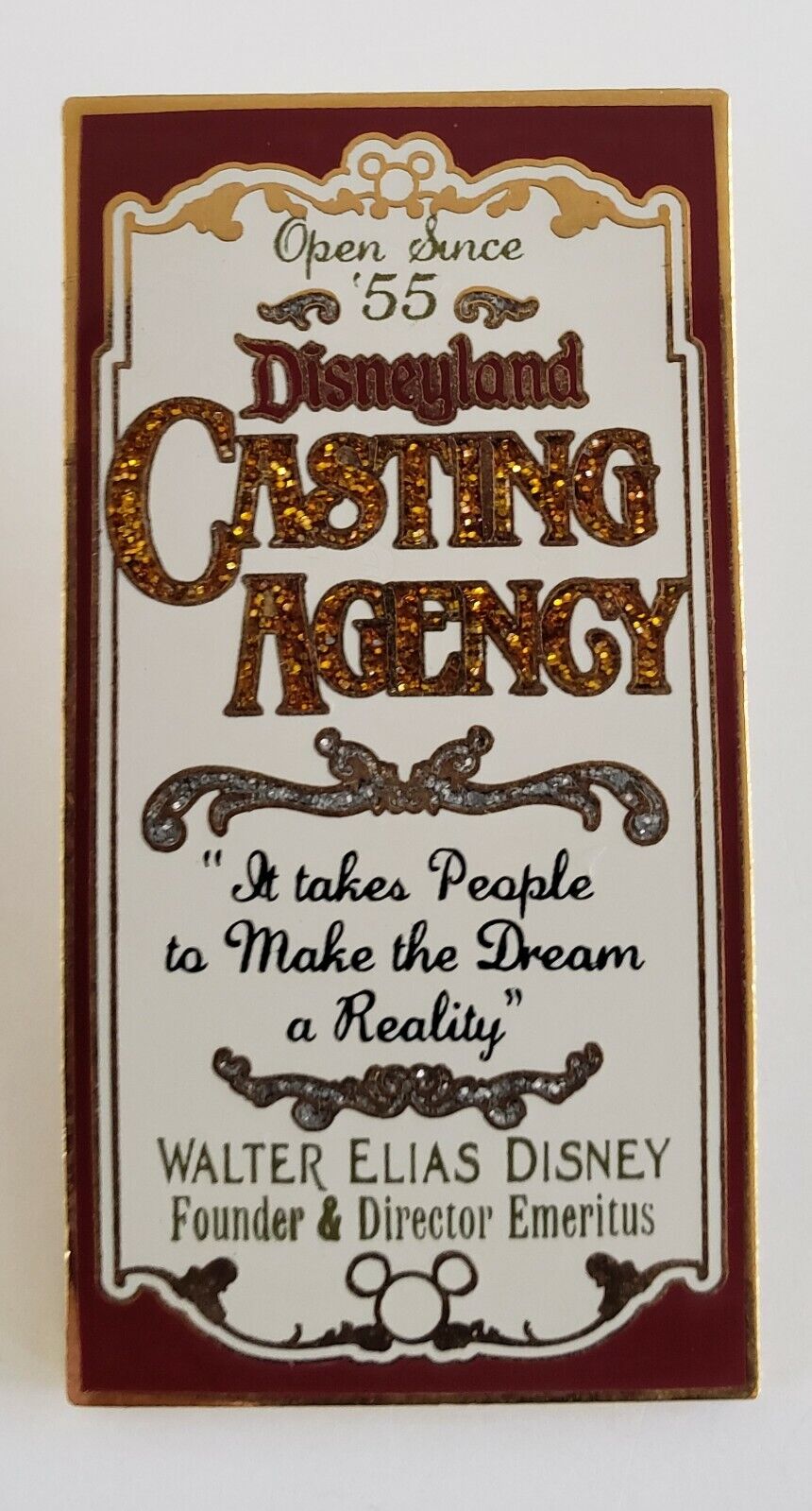 DISNEY CAST EXCL DISNEYLAND 50TH CASTING AGENCY WINDOW LE 3000 PIN-FREE SHIPPING