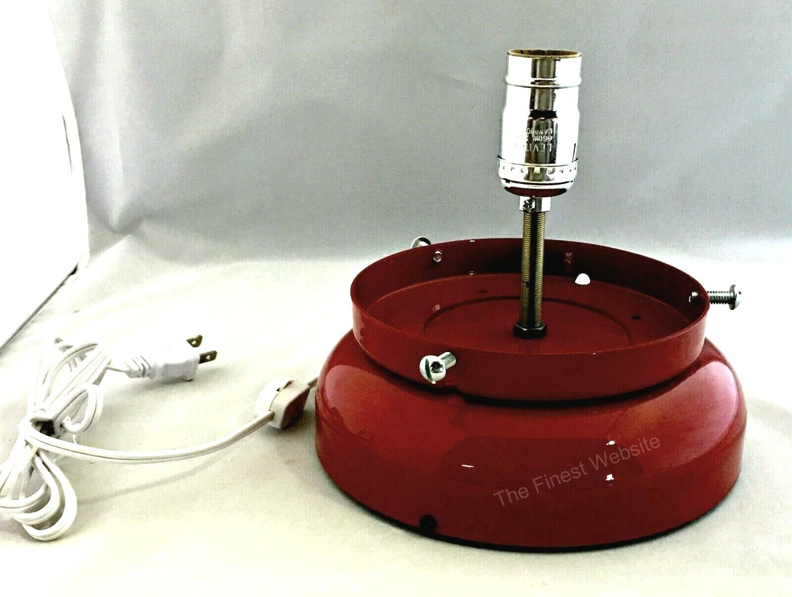 NEW GAS PUMP GLOBE LAMP STAND LIGHT FIXTURE - RED - * AND HANDLING