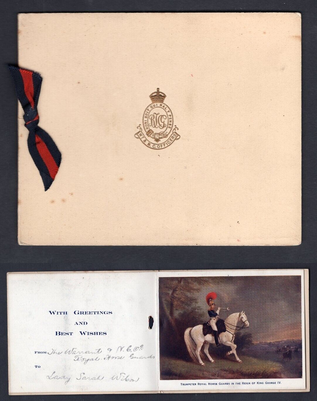 GB Military Greetings Card; Royal Horse Guards; Officers