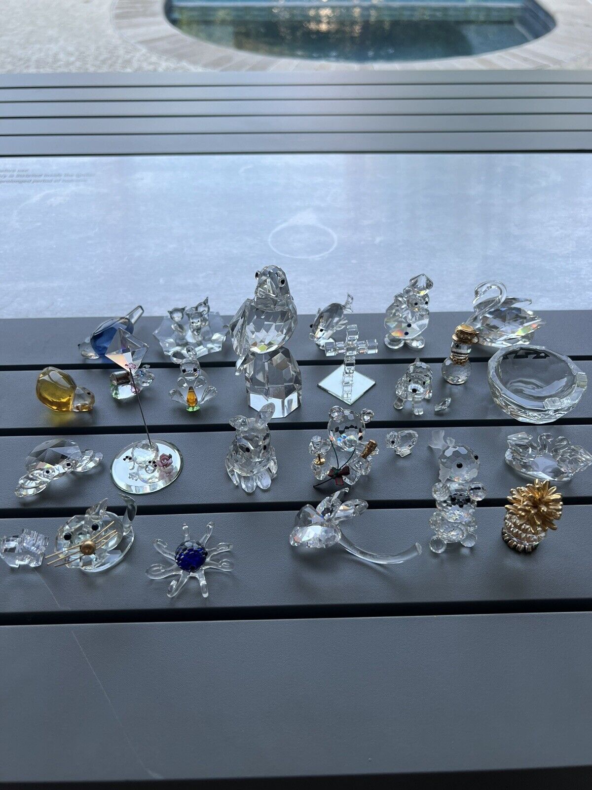 Swarovski And Other Crystals Figurine Lot Of 26 For Repair