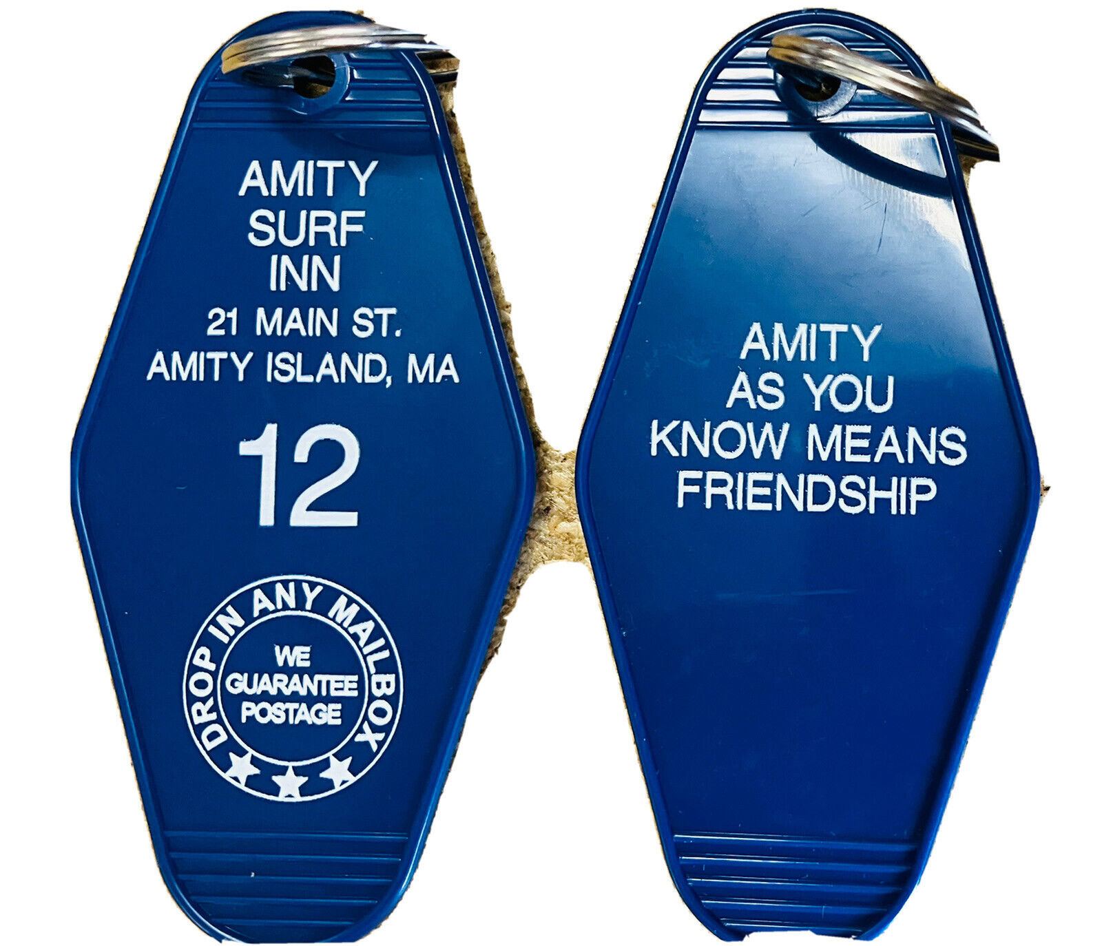 Amity Surf Inn JAWS Inspired Keytag￼￼