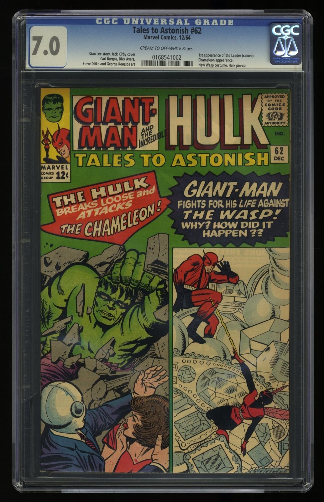 Tales To Astonish #62 CGC FN/VF 7.0 1st Appearance of Leader Jack Kirby