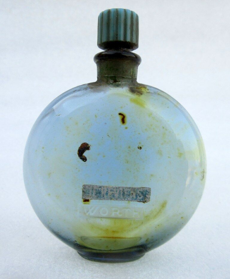 Vintage Old Rare Collectible Rane Lalique Je Reviens France Glass Perfume Bottle