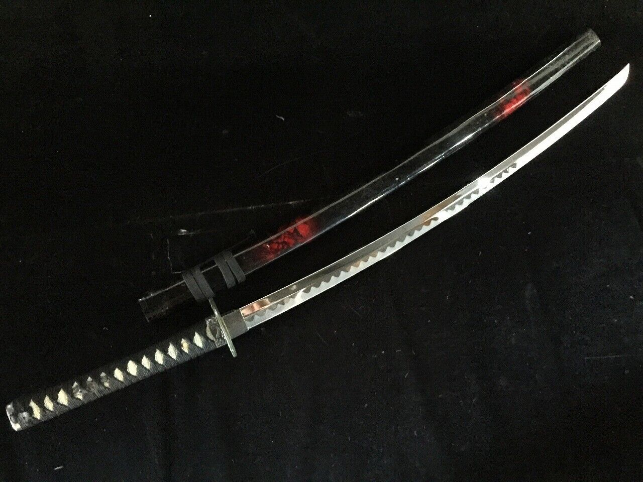 W1584 Japanese Samurai Imitation Sword Vintage Sheath KOSHIRAE Replica Interior