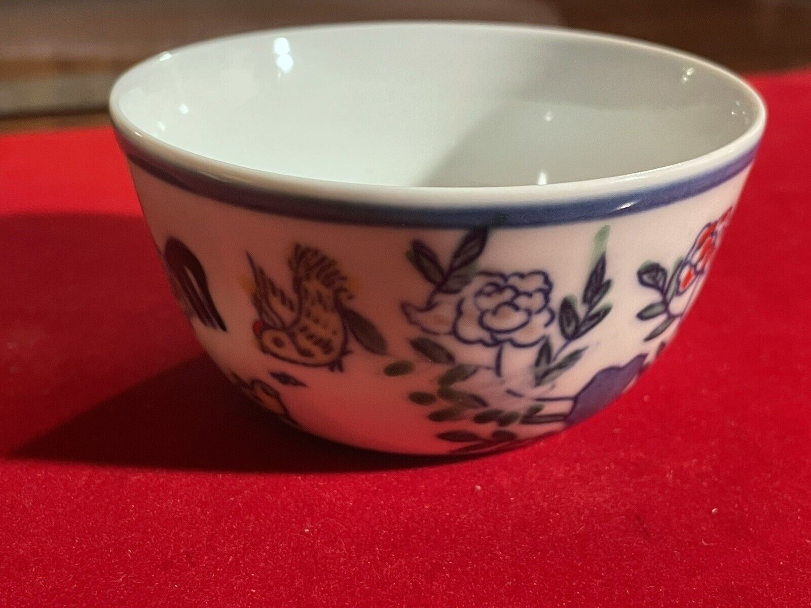 chinese porcelain bowl vintage hen