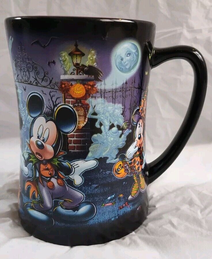 Disney Parks Happy Halloween Coffee Mug Haunted Mansion Mickey And Friends 