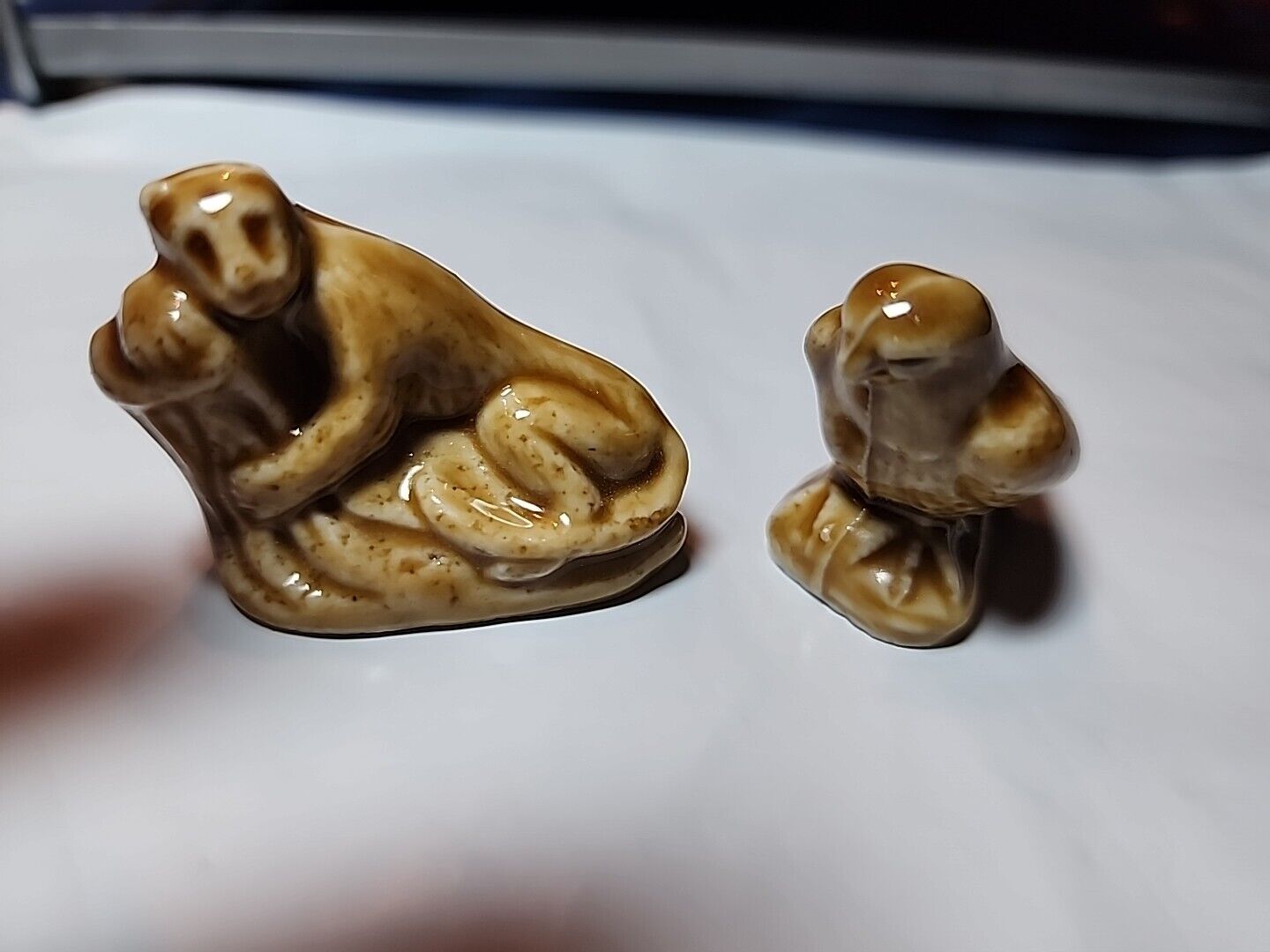 VINTAGE Wade England Whimsies Red Rose Tea  Figurines LOT  Of  2 Panther Eagle