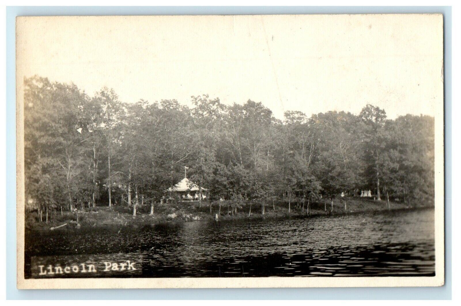 c1910\'s Lincoln Park Cottage Worcester Lake Quinsigamond RPPC Photo Postcard