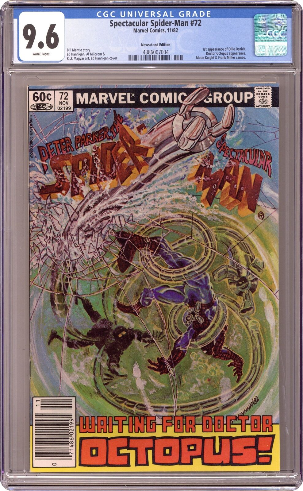 Spectacular Spider-Man Peter Parker #72 CGC 9.6 Newsstand 1982 4386007004