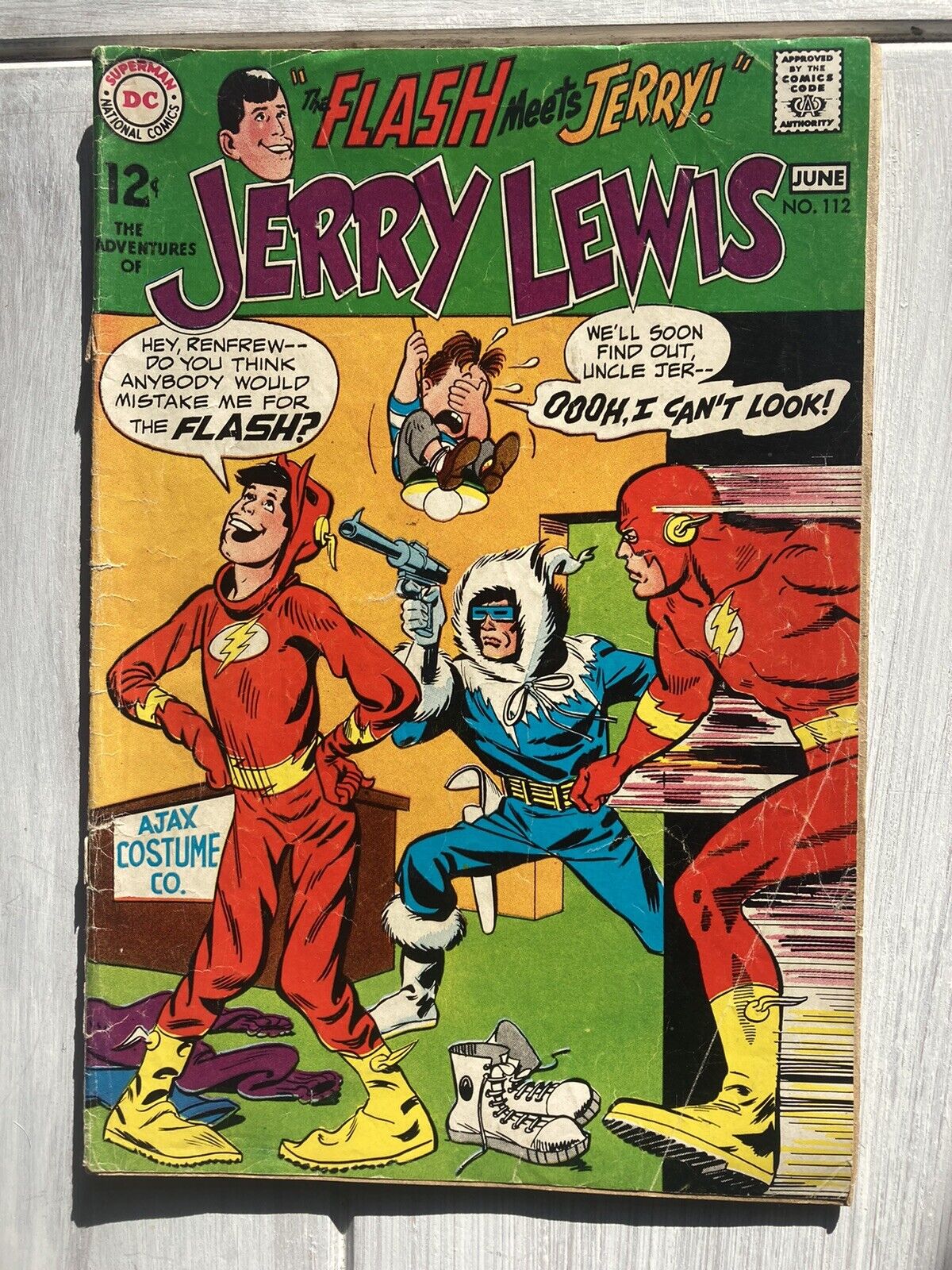 The Flash - Rare - Adventures of Jerry Lewis #112 (1969) Flash Meets Jerry