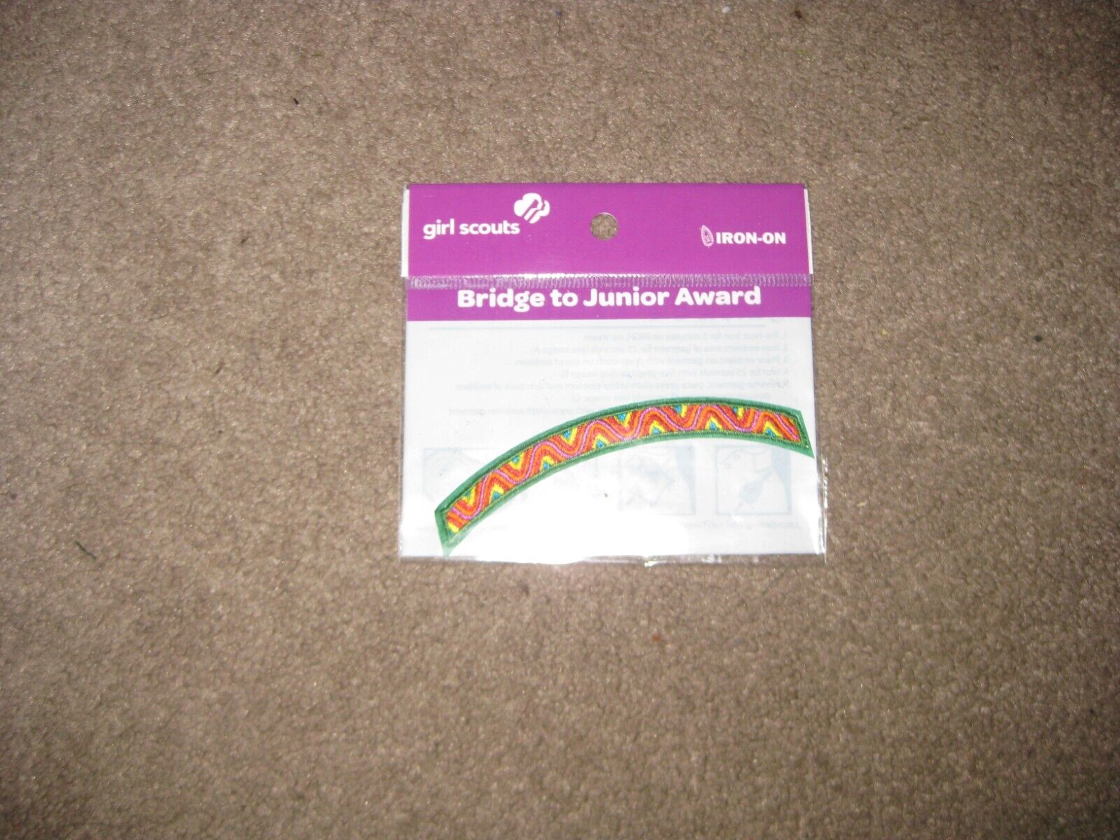 New Girl Scout Patch Badge Award - Brownie Bridge to Junior Rainbow Arc