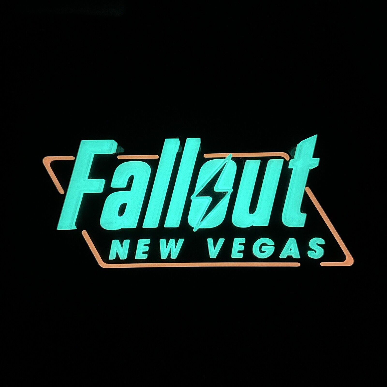 3D Printed FALLOUT NEW VEGAS (GITD) Fansign for your Funko Pops and Collectibles