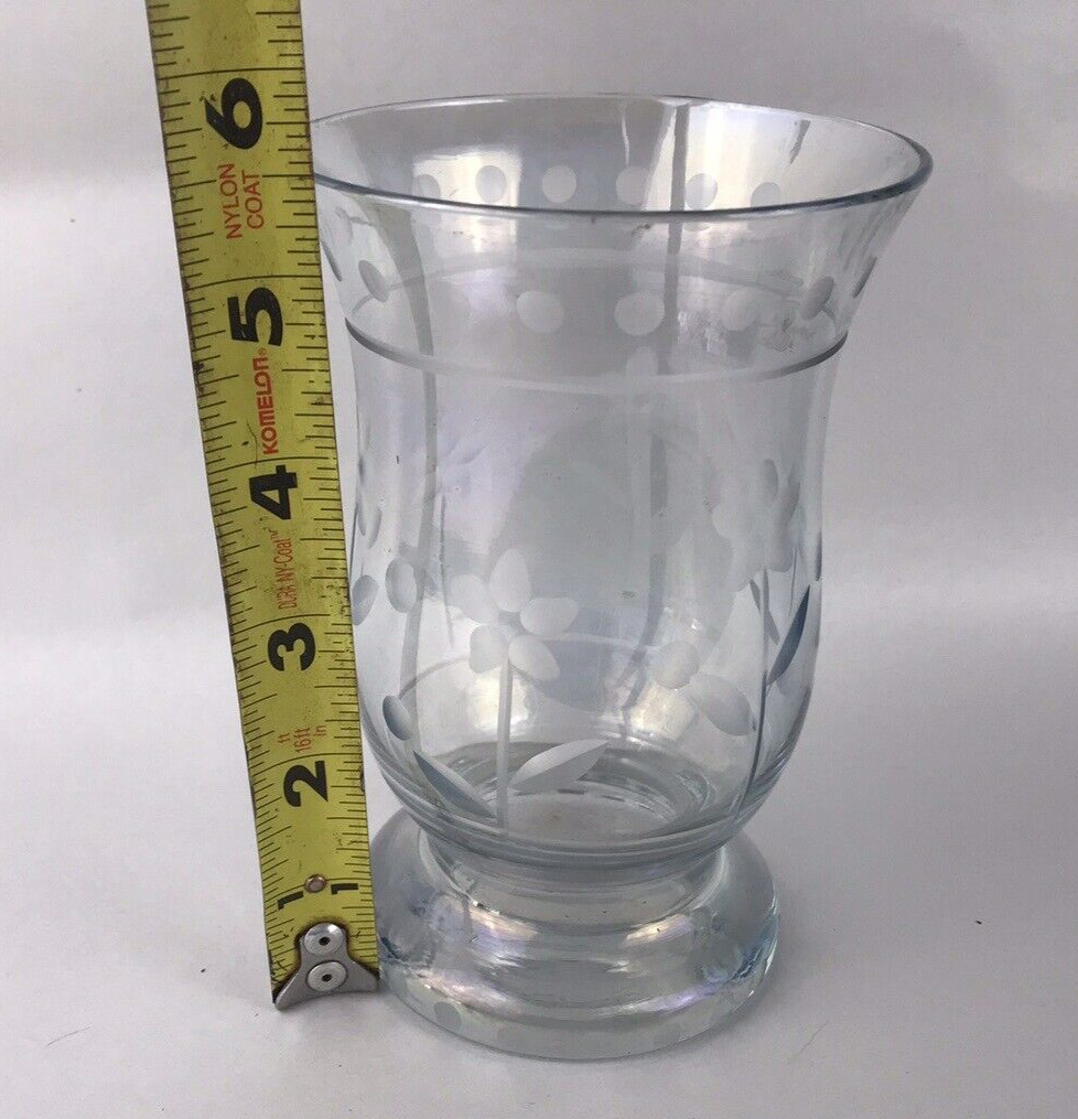 Vintage PRINCESS HOUSE Crystal Etched Footed 5 1/2\