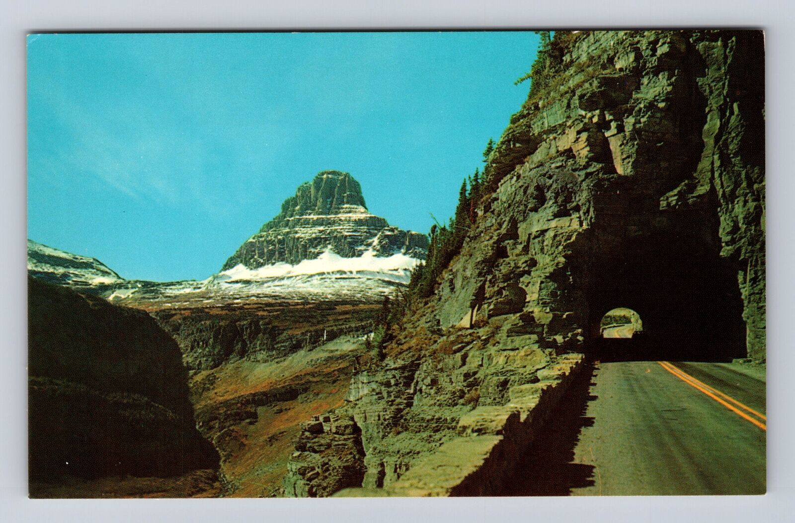 Glacier National Park, Mt Clements, Series #P23064, Vintage Souvenir Postcard