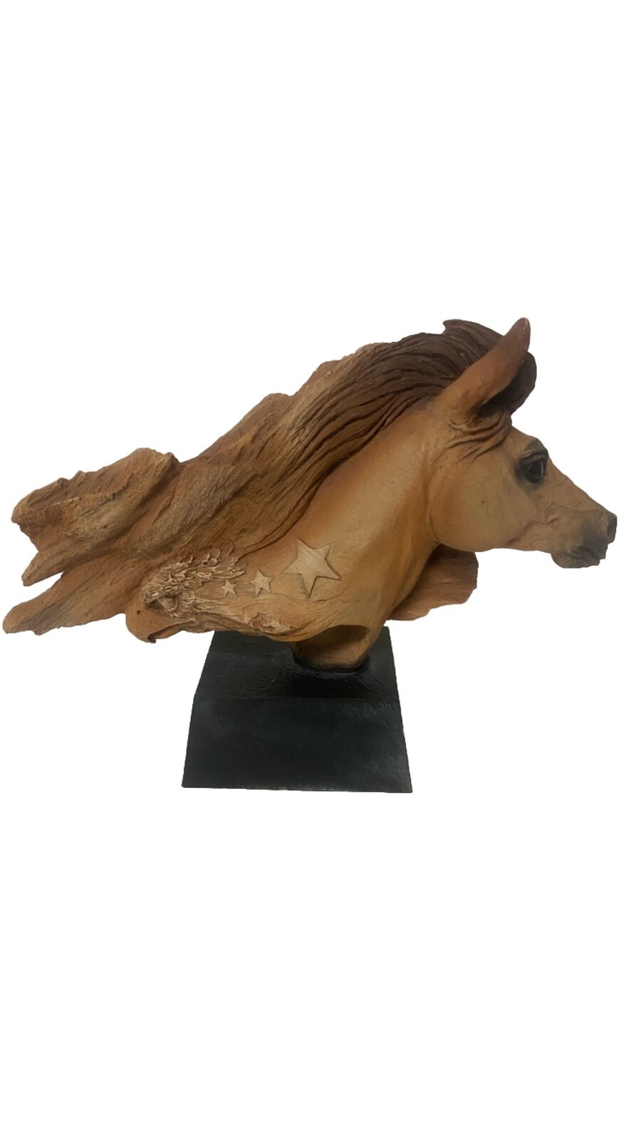 1996 Rick Cain Limited Driftwood Riding Horse Statue & Bald Eagle Vintage