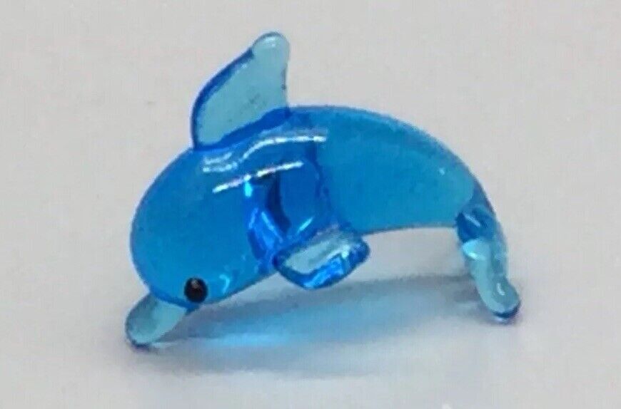 Ganz Miniature Glass Figurine - Light Blue Dolphin