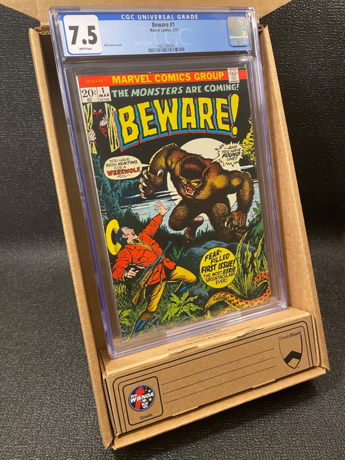 Vintage Marvel Comics: BEWARE #1 (1973) CGC 7.5