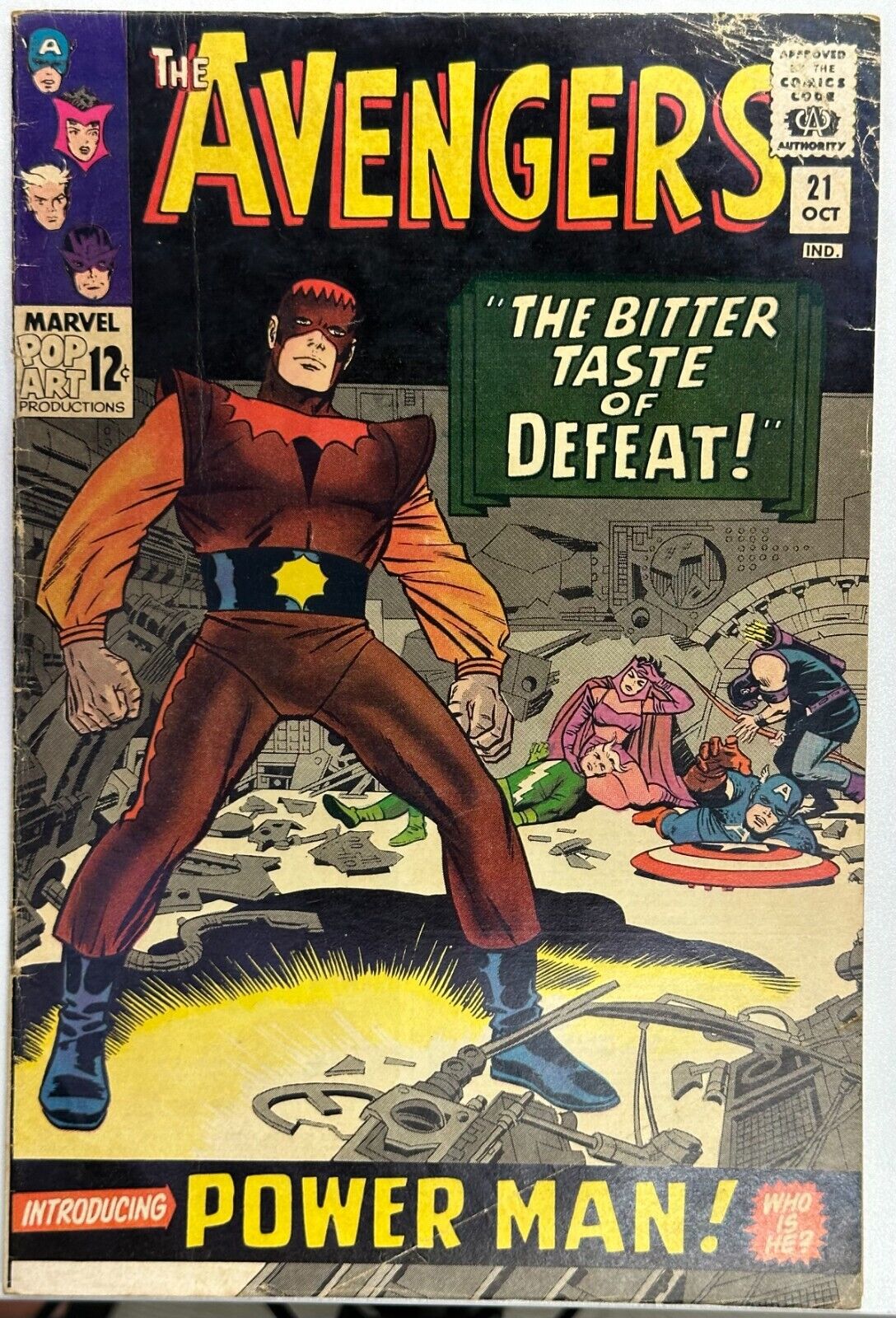 Avengers #21,  KEY 1st App. Power Man, GD, Marvel Comics 1965