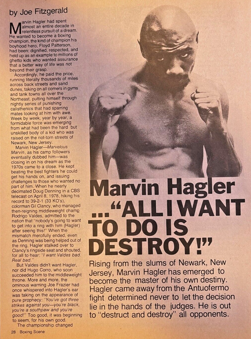 1981 Boxer Marvin Hagler