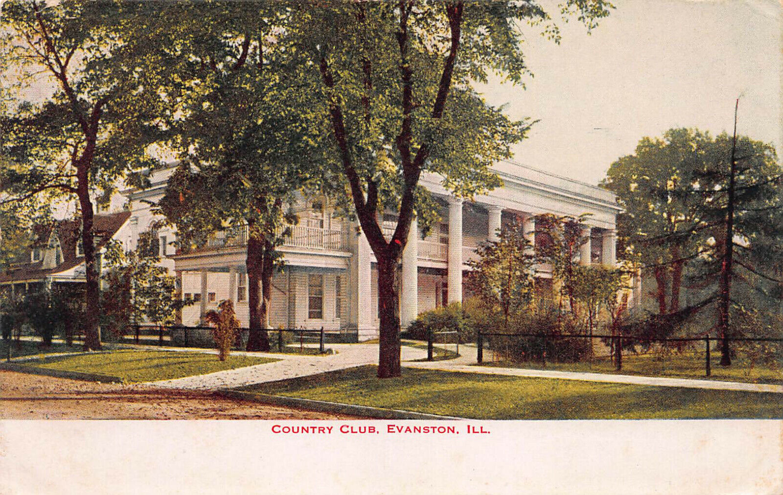 Country Club, Evanston, Illinois, Early Postcard, Used in 1911
