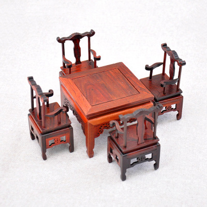 Chinese Antique Eight Immortal Table Model Miniature Dollhouse Furniture Decor