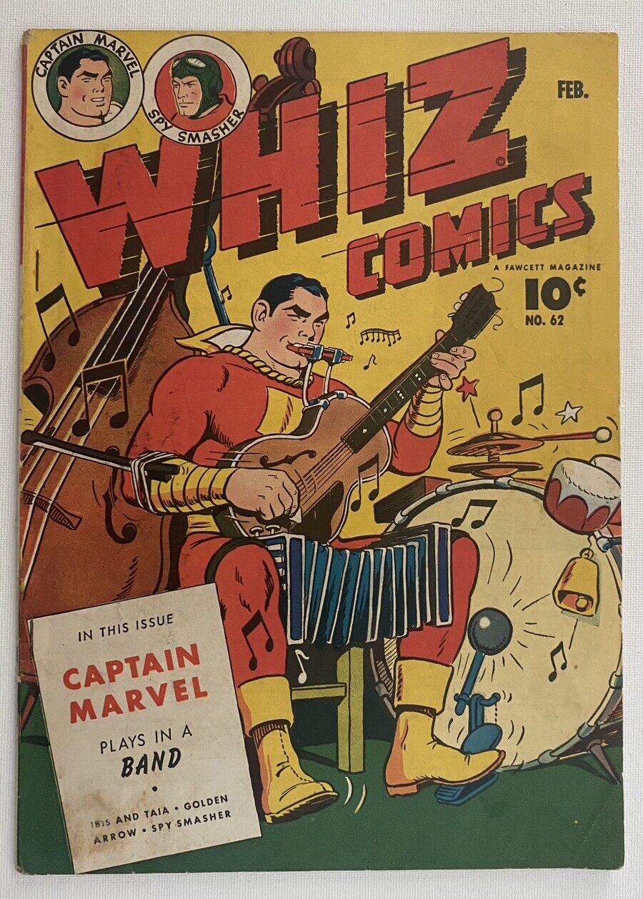 Whiz Comics #62 (1945 Fawcett) Golden Age Captain Marvel