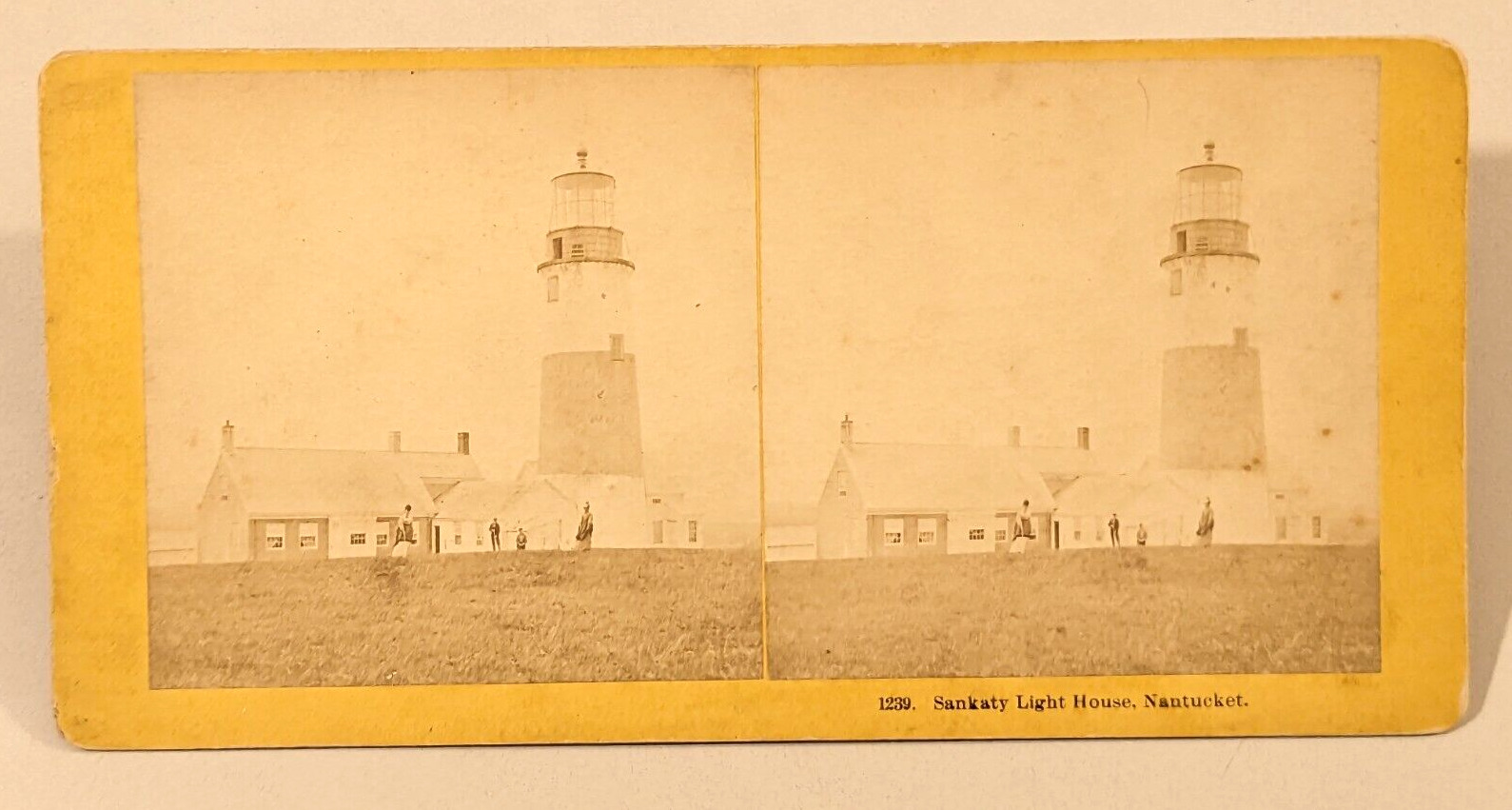 Sankaty Lighthouse Nantucket Massachusetts Stereoview Photo Kilburn 1239