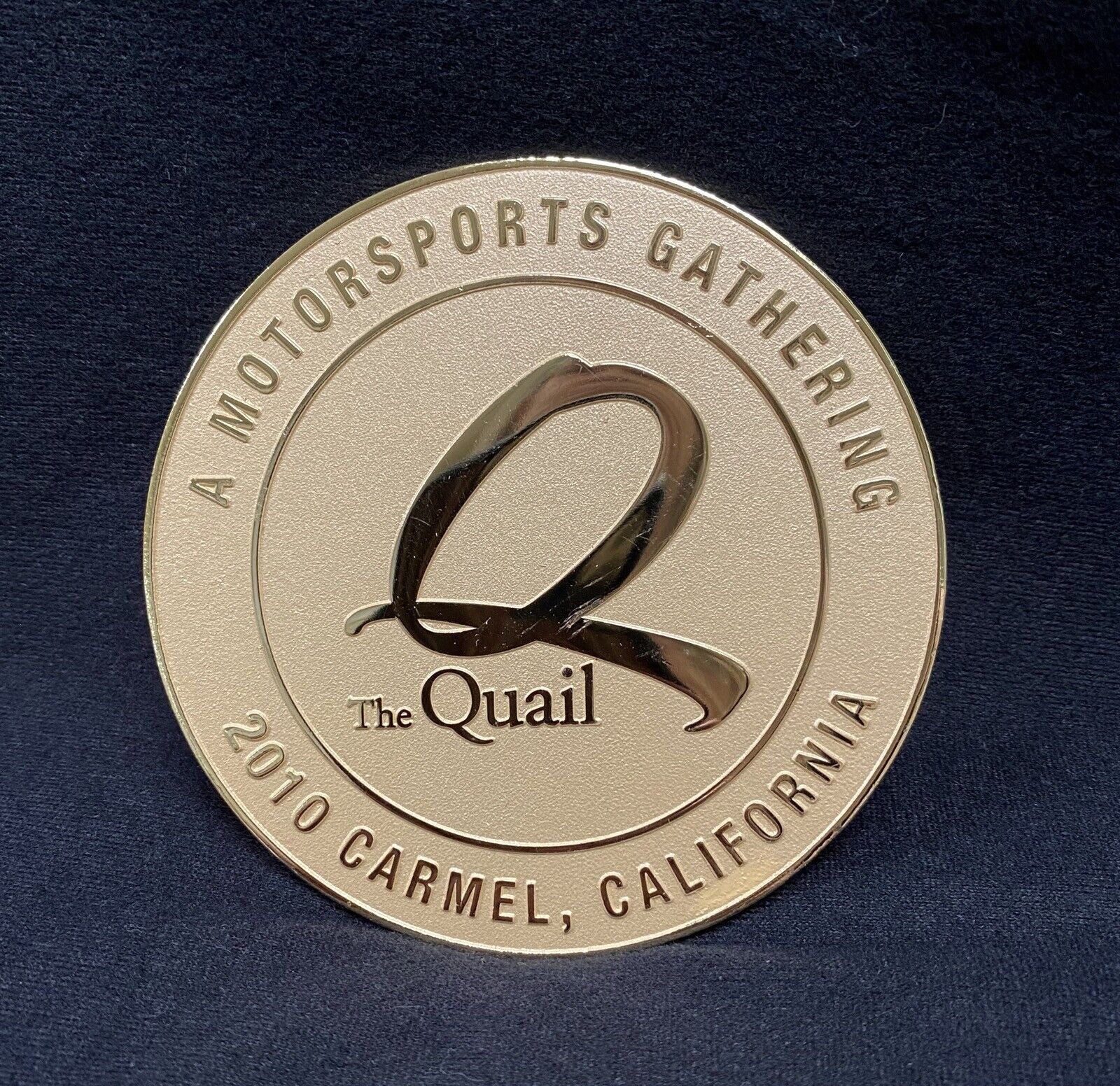 2010 The Quail Motorsports Gathering Large Medallion EXC