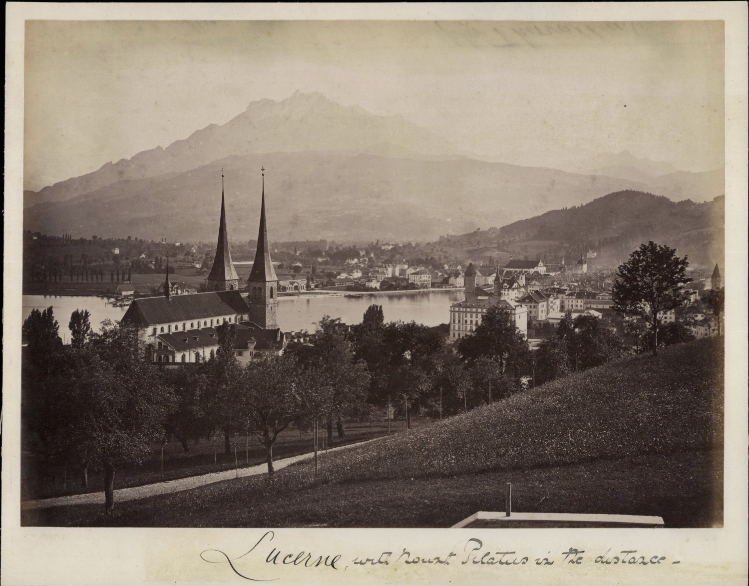 Switzerland, Lucerne, Pilatus Vintage Print Vintage Print 21.5x27.5 